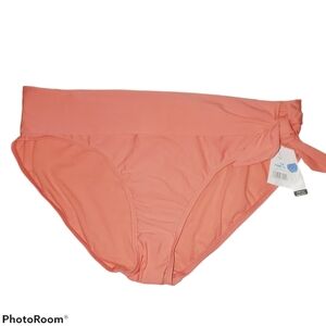 Time and Tru NWT Plus Size Wide Waistband w/ Side Tie Swimsuit Bottoms 242